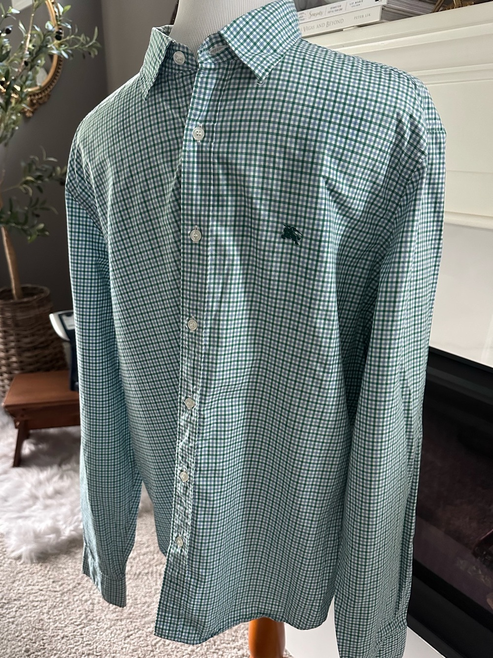 Burberry Brit Checked Button-Down Shirt Size XXL